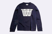 Wood Wood Jess Badge Logo Sweatshirt Navy